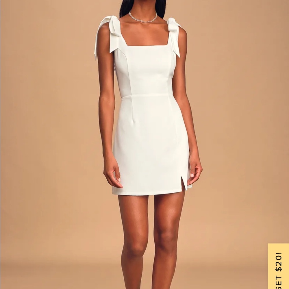 White mini dress